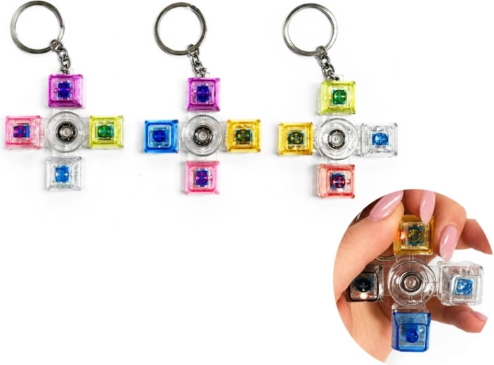 Llavero sensorial con clics con spinner y luz - 1 pieza