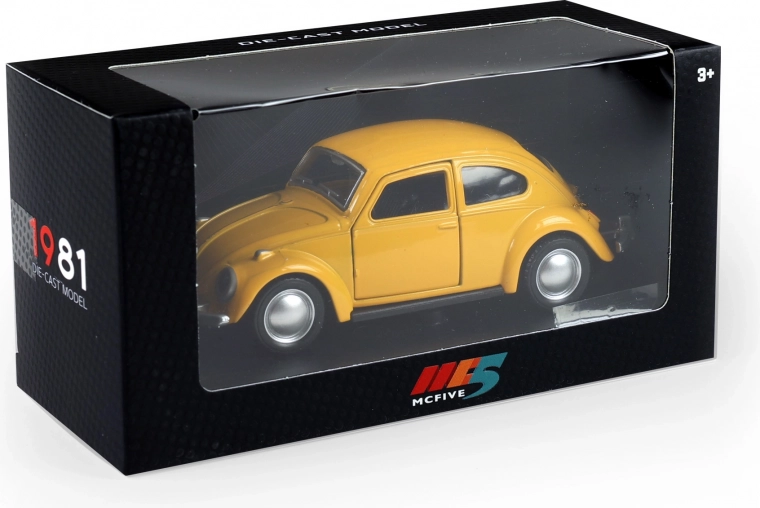 Cochecito metálico de modelo 1:36 con retroceso, puertas que se abren (11 cm)
