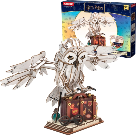 Puremind Harry Potter rompecabezas 3D de madera Hedwig con alas móviles
