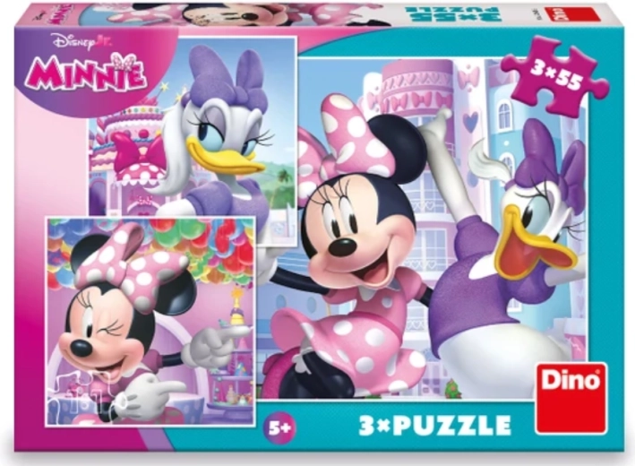 Puzzle DINO Minnie y Daisy 3×55 piezas