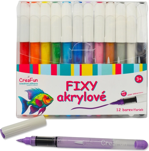 Rotuladores acrílicos CreaFun 12 colores