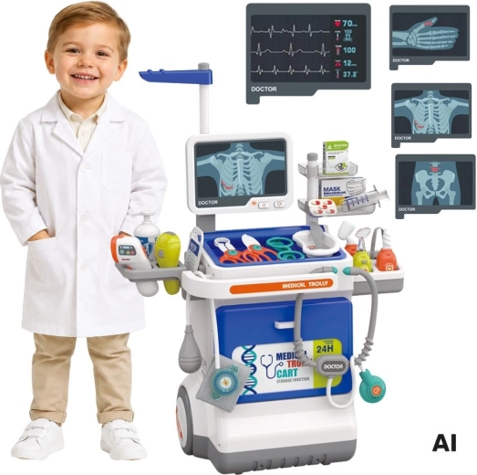 Woopie carrito médico interactivo con rayos X - 1 pieza