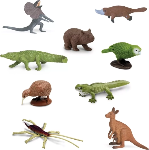 9 mini figuras realistas de animales australianos