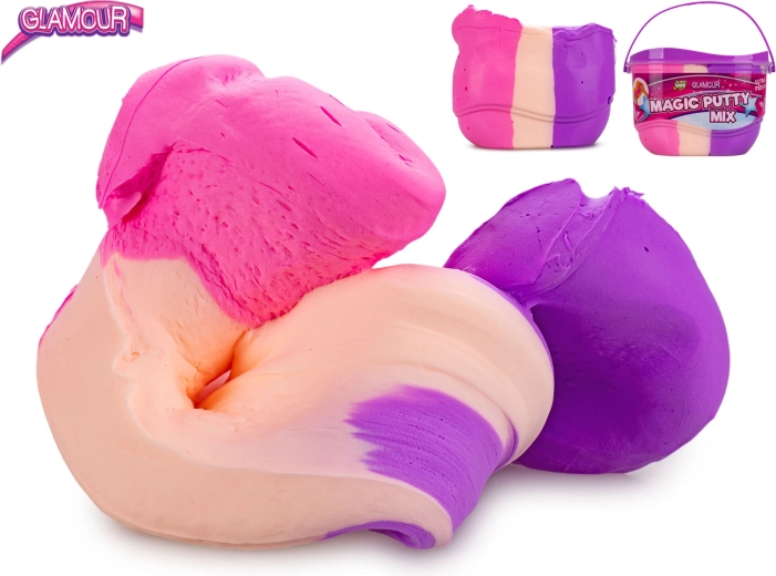 Glamour masa mágica para modelar 3 colores en cubo