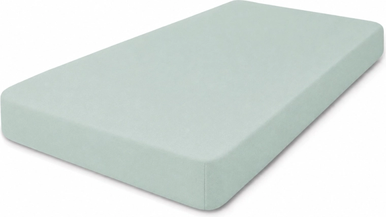 Sábana bajera de jersey Babymatex para cuna 60 × 120 cm ecru (marfil) – Verde salvia
