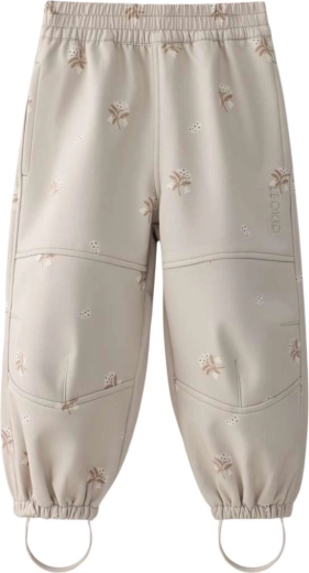 Pantalones softshell Leokid Vic Silver cloud flower, talla 110