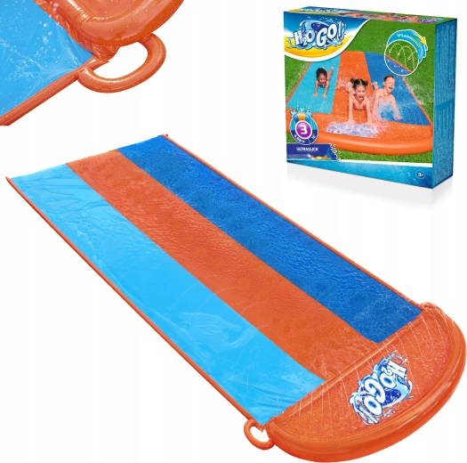Bestway tobogán acuático para jardín 4,88 m, tres carriles
