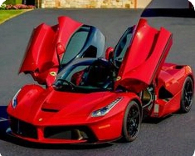 Mosaico de diamantes – coche rojo