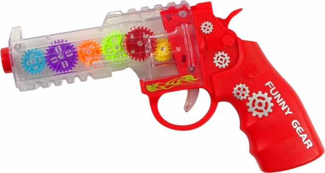 Pistola con luces de colores y sonido - roja