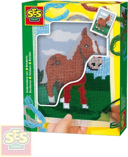 Ses Creative kit de bordado con paño caballo