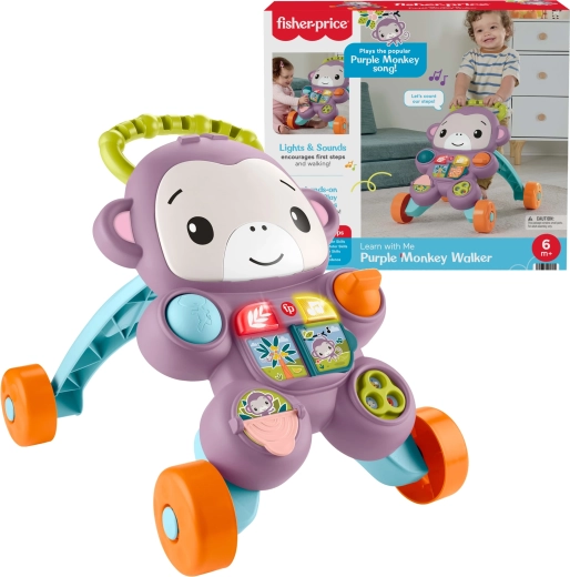 Andador interactivo Fisher-Price con monito morado