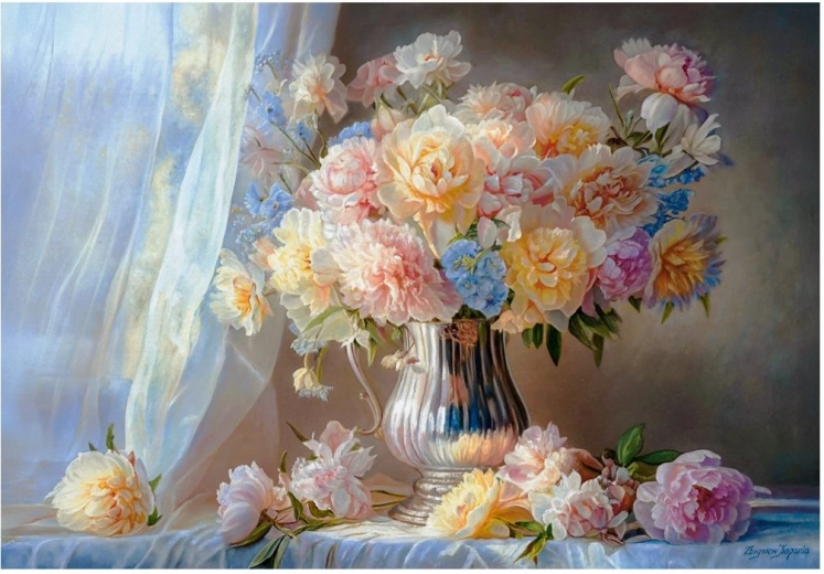 Castorland Puzzle Art Collection peonías 1500 piezas