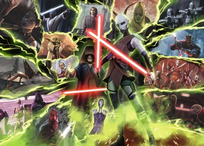 Puzzle Ravensburger Star Wars villanos: Asajj Ventress 1000 piezas