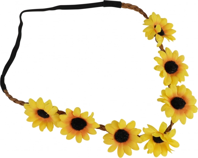 Diadema con flores en color amarillo