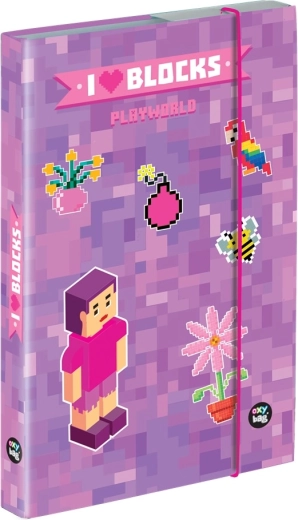 Caja para cuadernos A4 Playworld Girl con goma elástica