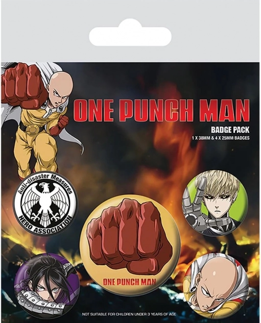 Set de chapas One Punch Man
