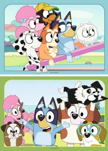 Puzzle Ravensburger Bluey en el parque infantil
