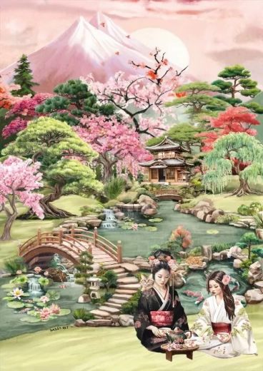 Puzzle Jardín de té 1000 piezas MAGNOLIA