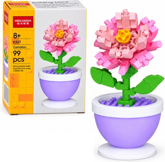 Kit de construcción de mini clavel en maceta - 1 unidad