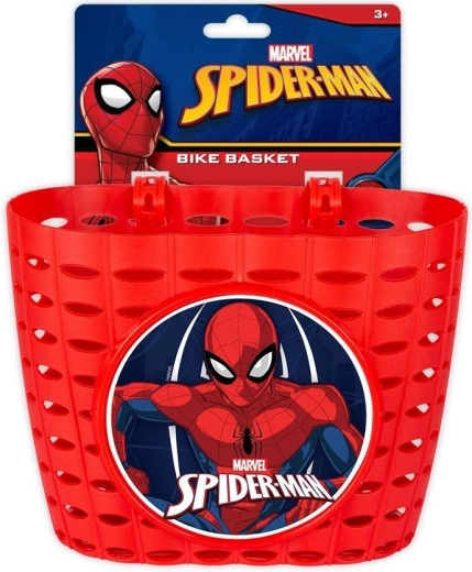 Cesta infantil para bicicleta Spider-Man roja