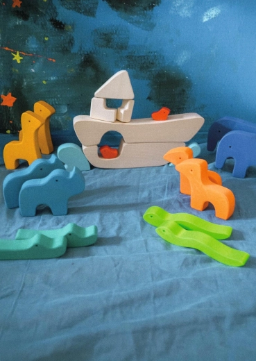 Arca de Noé – set de figuras de madera