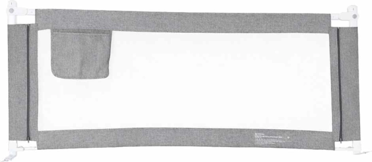 Barrera de seguridad para cama 200 cm gris
