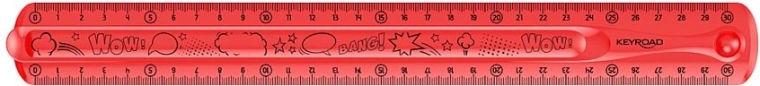 Regla KEYROAD Flexi 30 cm roja