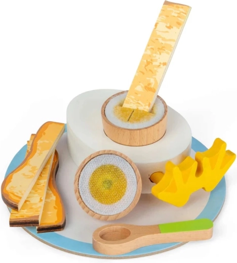 Bigjigs Toys set de desayuno de madera con huevo pasado por agua