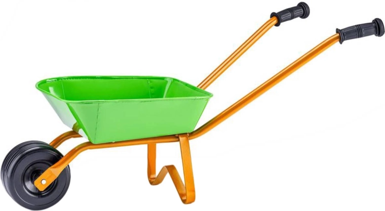 Carretilla infantil metálica Merkur verde-naranja - 1 unidad