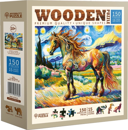 Puzzle de madera caballo moderno 150 piezas WOODEN CITY