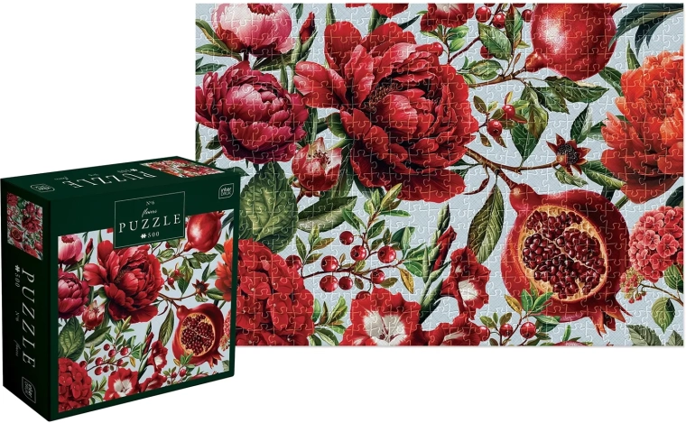 Puzle de flores – flores rojas 500 piezas