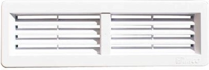Rejilla de ventilación 220 × 55 mm blanca