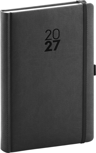 Agenda diaria Notique Diamante 2027 negra 15 × 21 cm
