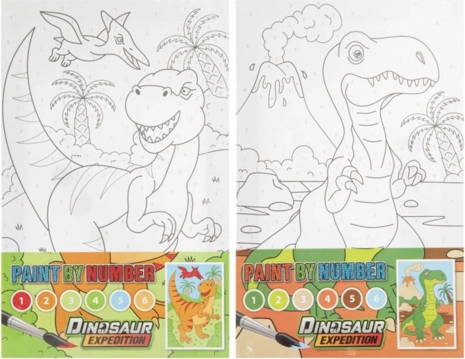 Pintar por números - Dinosaurios