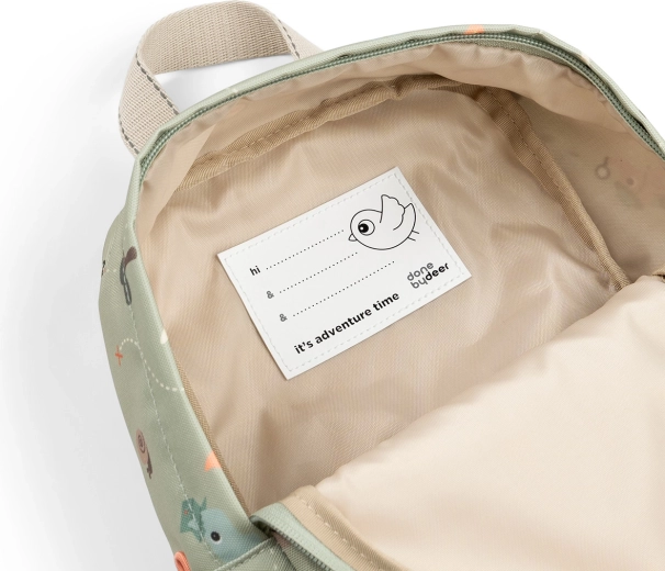 Mochila infantil pequeña Done by Deer Tiny trails verde 4 l