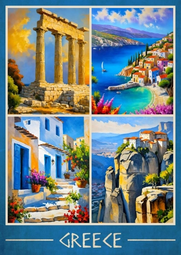 Puzzle Enjoy Vistas griegas 1000 piezas