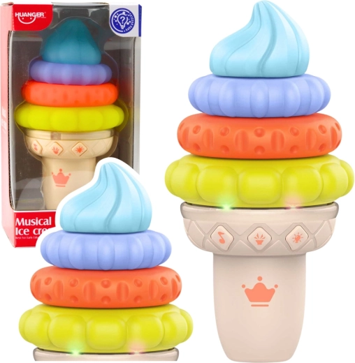 Helado musical educativo para bebé con luces y sonidos