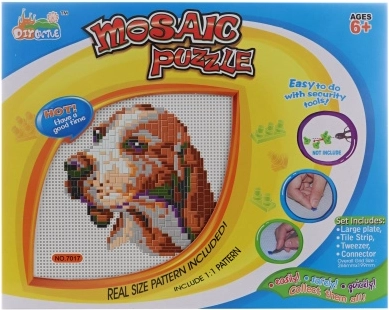 Mosaico de perro: set creativo de mosaico de plástico para niños