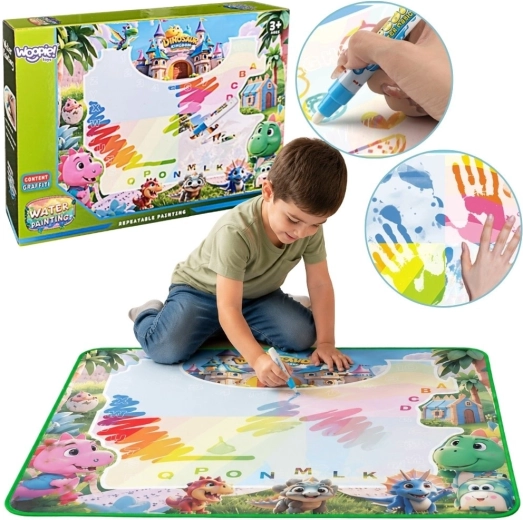Alfombrilla de dibujo con agua Woopie con dinosaurios y accesorios