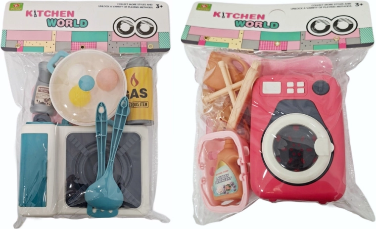 Set infantil para el hogar con cocinita o lavadora