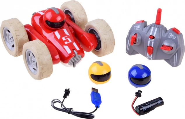 Coche RC acrobático 360° con luces, sonidos y cascos intercambiables