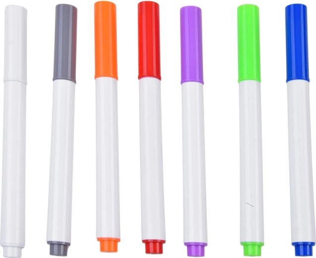 7 rotuladores de colores + soporte estable