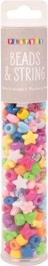 Cuentas de colores en tubo 200 uds – mix de formas