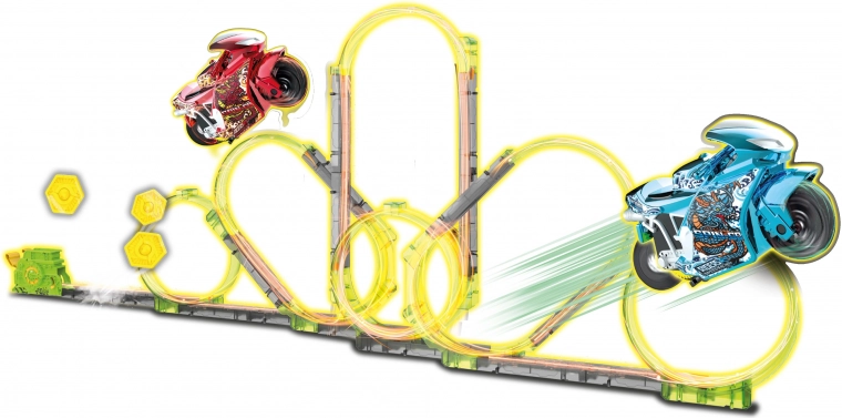 Spin and Build super pista con dos motos