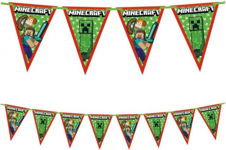 Guirnalda con banderines Minecraft Procos