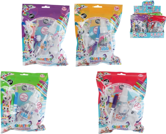 Set para colorear animales con rotuladores lavables (6 uds.)