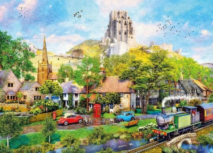 Puzzle Bajo el castillo de Corfe 1000 piezas