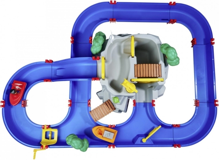 Gran set con 69 piezas, 2 lanchas y 3 figuras