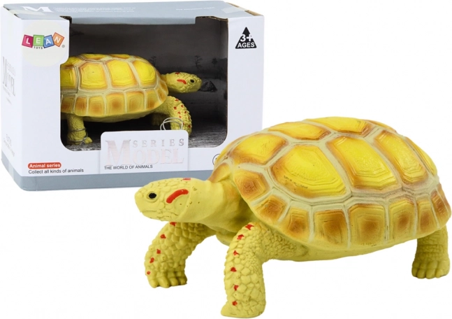 Figura coleccionable realista de tortuga terrestre – amarilla