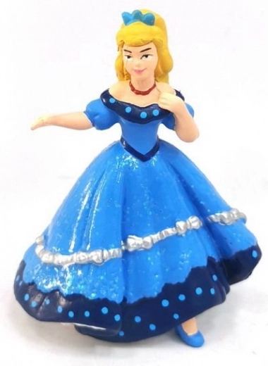 Figura de princesa con vestido azul